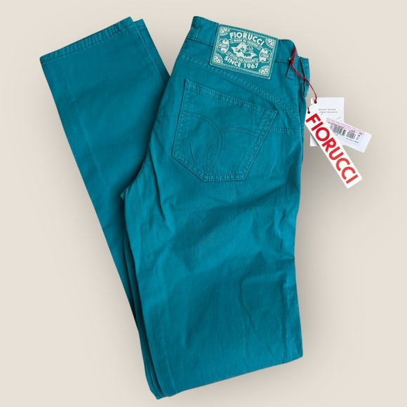 Fiorucci | Straight Leg Jeans | Teal | Size 27 | NWT - Picture 2 of 9